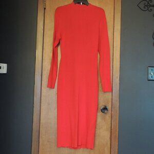 Gabrielle Union Red Ribbed Cut-Out Sweater Midi Dress XXL